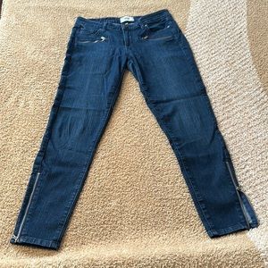 Size 28 Paige skinny jeans with side ankle zippers
